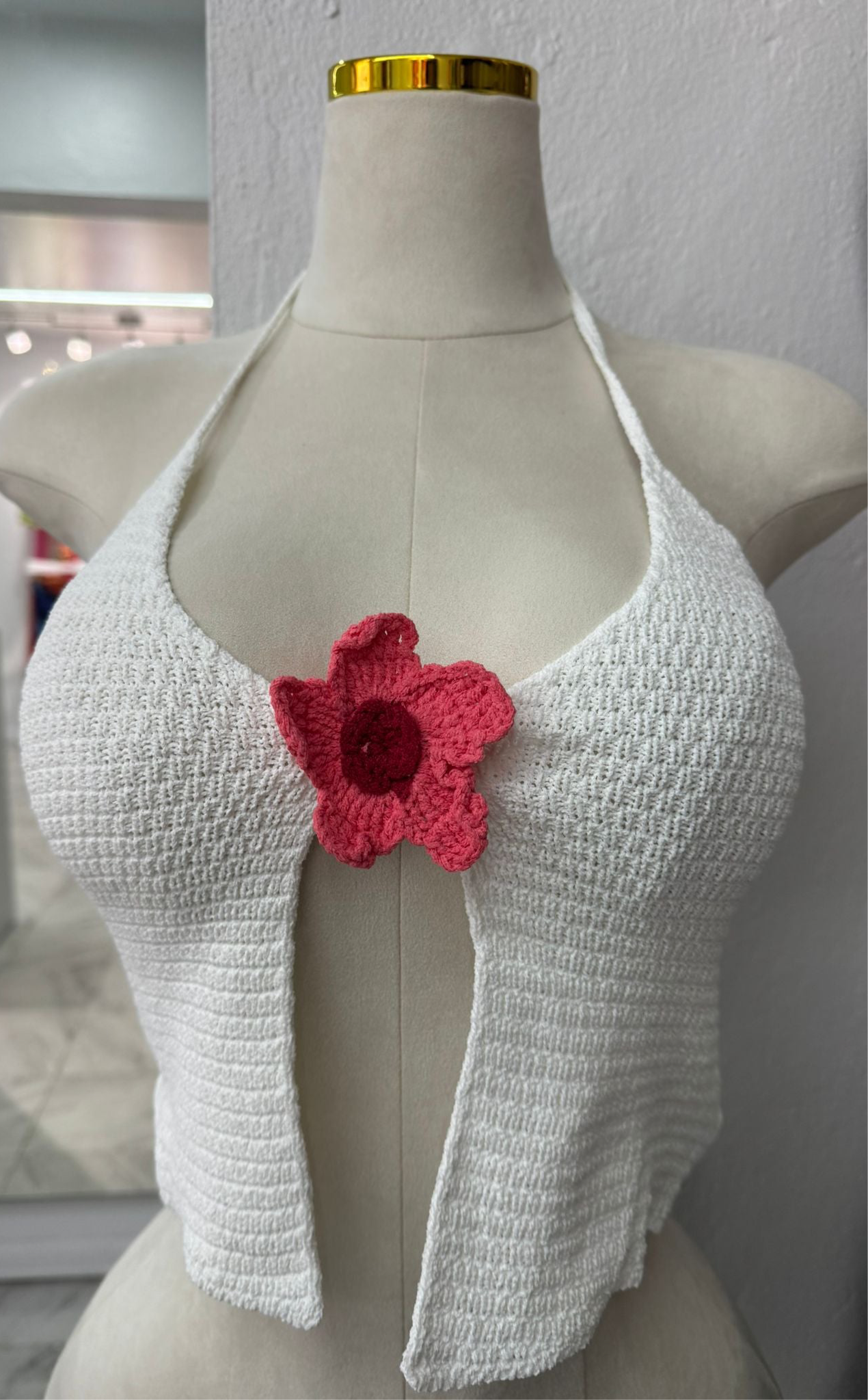 Top Tejida con flor 🌺