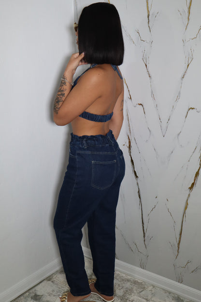 Set Denim Pant y Top